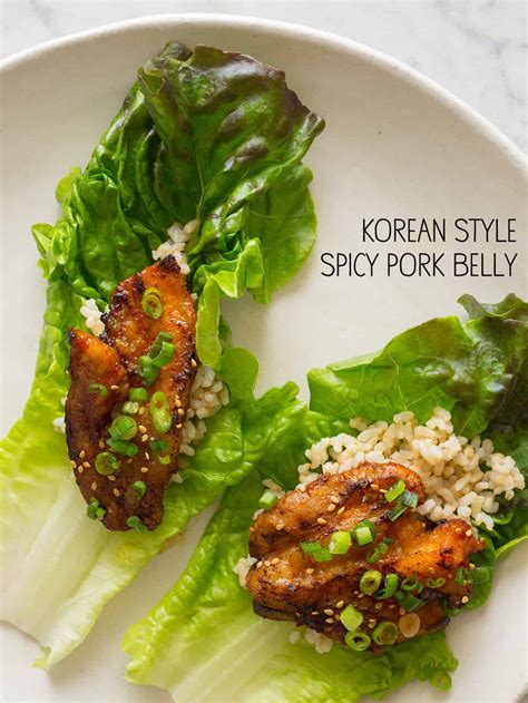 Korean Style Spicy Pork Belly | Spoon Fork Bacon