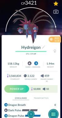 LEVEL 40 HYDREIGON + 3 MOVES UNLOCKED ||| Deino Evolution - Pokem ...