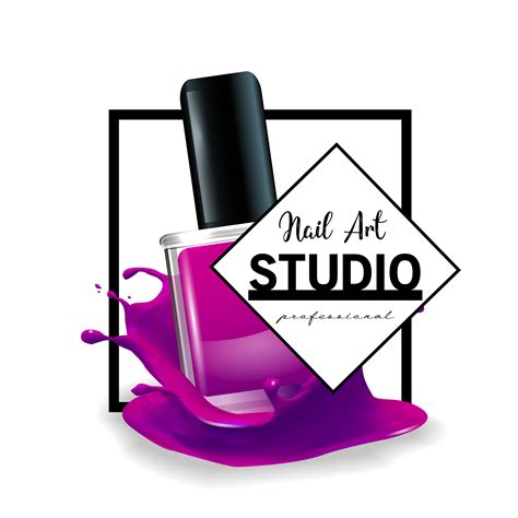 Nail Art studio logo design template. 484972 Vector Art at Vecteezy