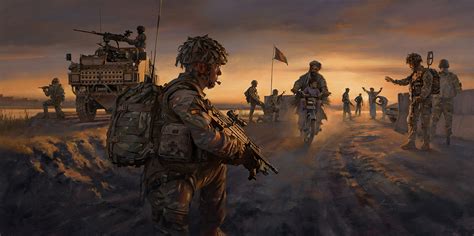 'THE VIKING BATTLEGROUP' - Military Artist Stuart Brown