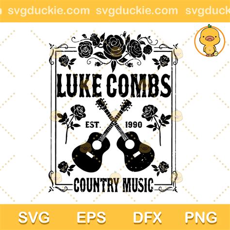 Luke Combs Portrait SVG, Luke Combs American Country Music