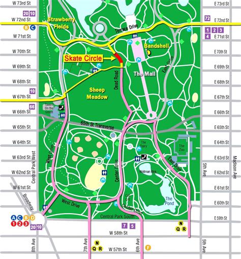 Printable Map Of Central Park