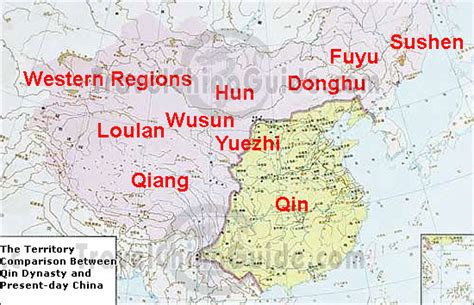 Qin Dynasty Map: Territory Comparison with Present-day China