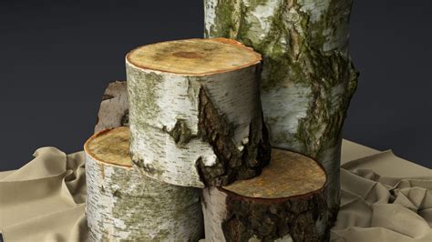 Decorative Birch logs | FlyingArchitecture