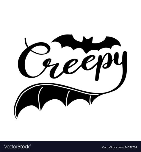 Creepy lettering Royalty Free Vector Image - VectorStock