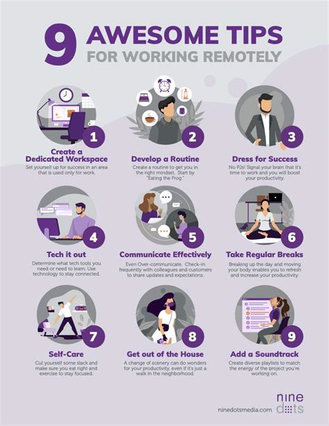 9 Awesome Tips For Working Remotely - Visulattic - Your Infographics ...