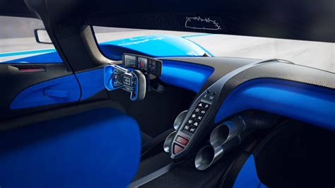 Inside the cockpit of the Bugatti Bolide hypercar