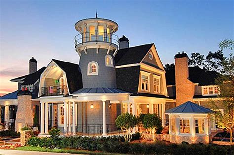 Plan 15756GE: Shingle Style Classic with Lighthouse Tower | Shingle ...