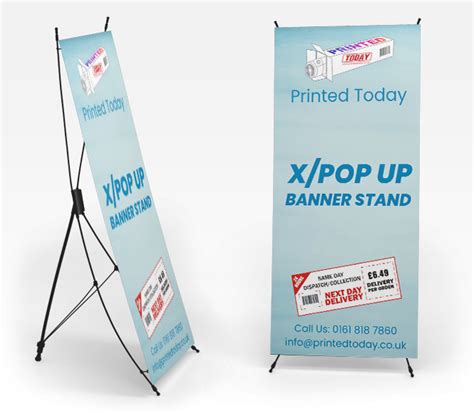 X/Pop up Banner Stand - Printed Today - 72 Hours Home Delivery