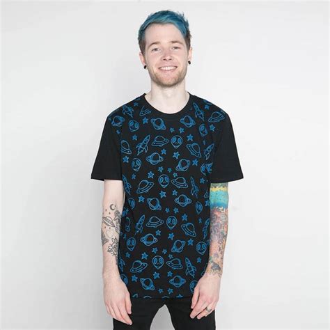 DanTDM Black T-shirt - Space Doodles - OFFICIAL STORE OF DANTDM