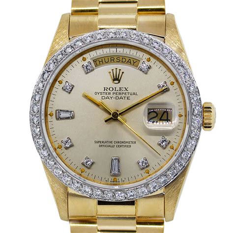 diamond bezel and accent rolex datejust - Diamonds By Raymond Lee