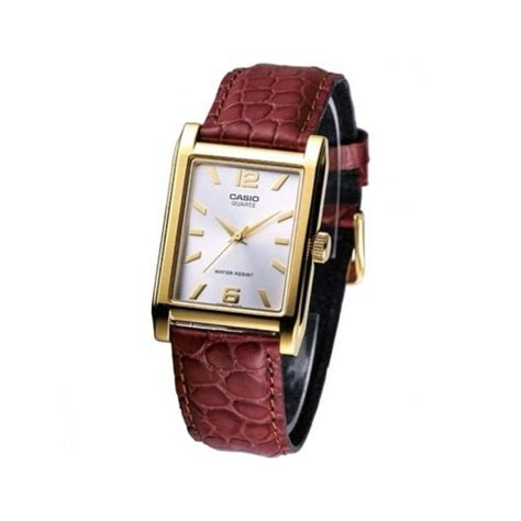 Casio - Casio MEN'S MTP1235GL-7A CLASSIC BROWN LEATHER STRAP ANALOG ...