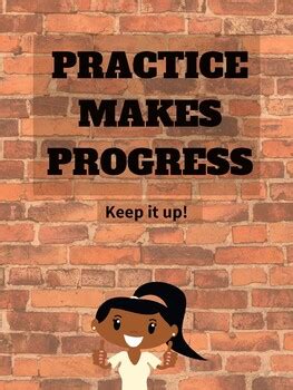 Practice Makes Progress Poster by JRCtheSLP | Teachers Pay Teachers