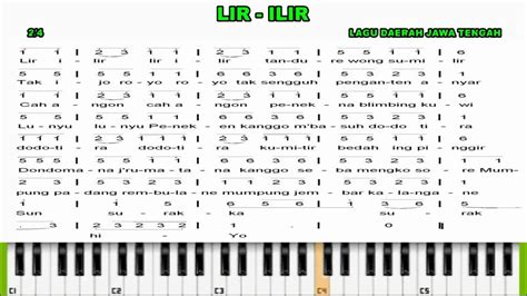 #not piano tutorial ( not angka ) lagu lir - ilir - lagu daerah jawa ...