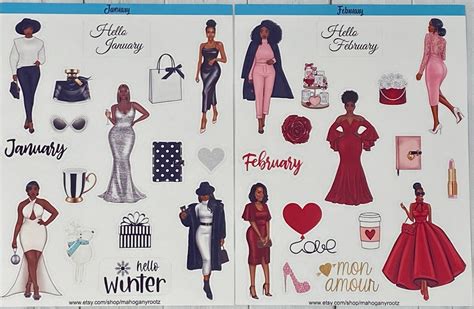 African American Yearly Stickerssticker Bundleblack Girl ...