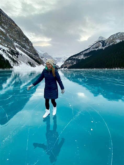 Skating On A Frozen Lake In The Canadian Rockies - SnowBrains