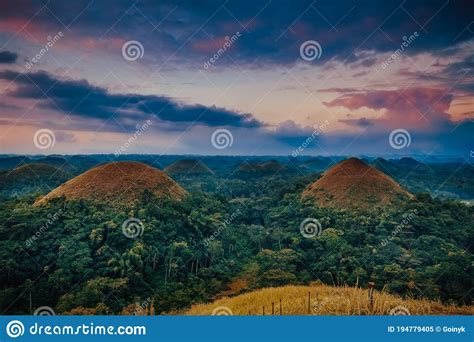 Chocolate Hills, Philippine Attraction Mountains At Green Rainforest At ...