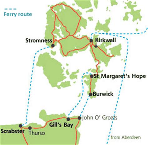 Orkney Ferry Routes Map