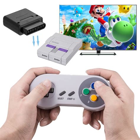 Snapklik.com : 2 Pack SNES Wireless Controller, 24GHz Rechargeable ...