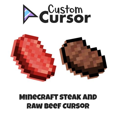 Minecraft Steak and Raw Beef cursor – Custom Cursor