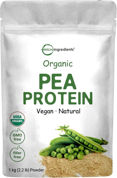 Micro Ingredients Organic Pea Protein Powder, 1KG - Plant-Based Vegan ...