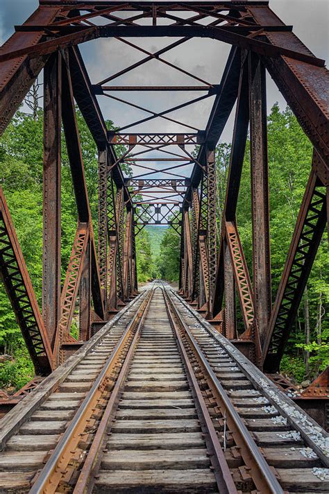 Abandoned railroad testle and tracks Photograph by Marcy Burgis