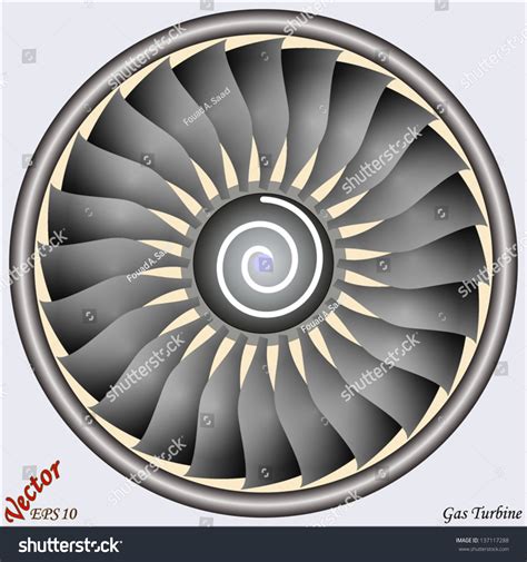 Gas Turbine Stock Vector Illustration 137117288 : Shutterstock