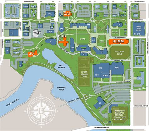 Gonzaga University Campus Map – Map Vector