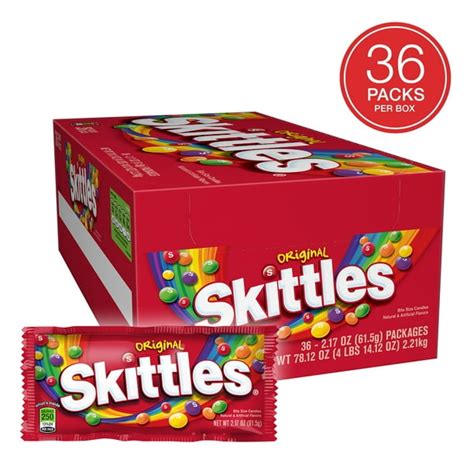 Skittles Original Candy, 2.17 Oz. (36 Single Packs) - Walmart.com ...