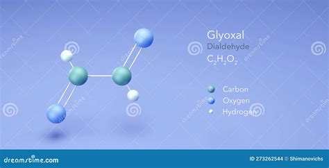 Glyoxal Molecule, Molecular Structures, Dialdehyde, 3d Model ...