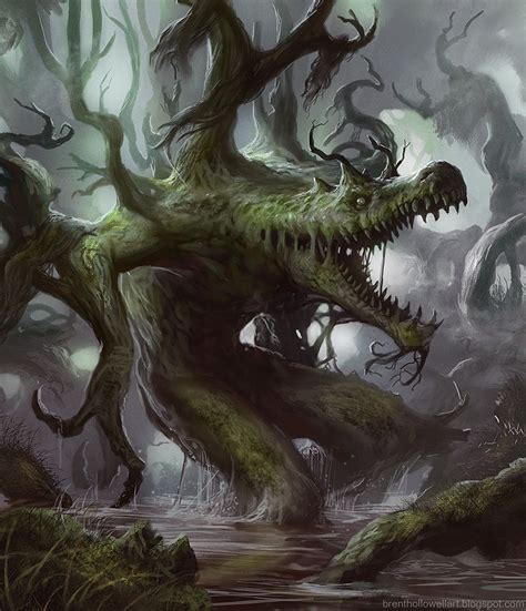 CF58-swamp dragon by brenthollowell.deviantart.com | Dark fantasy art ...