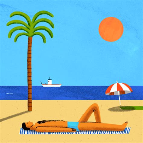 raul-soria | Beach illustration, Digital artwork, Summer gif