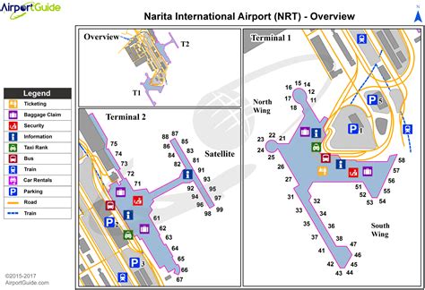 Tokyo - Narita International (NRT) Airport Terminal Map - Overview ...