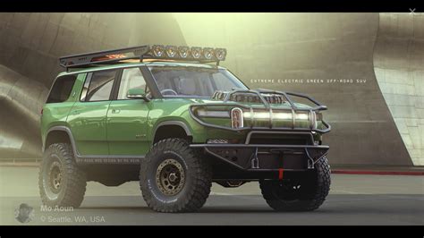 Rivian community imagines R1S SUV in extreme, off-road all-electric ...