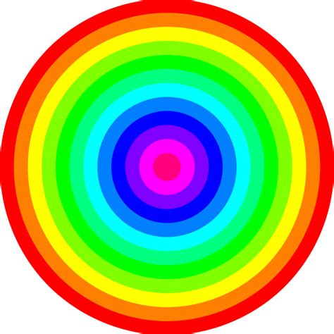 Public Domain Clip Art Image | 12 color rainbow circles | ID ...