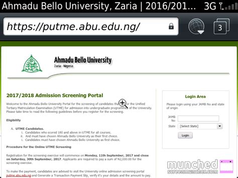 Abu Zaria Post Utme Portal Now Working - Education - Nigeria