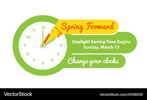 Daylight saving time begins web banner reminder Vector Image