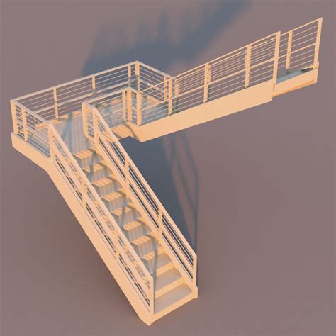 Metallic 2-Section Railing | Revit Family | BlackBee3D