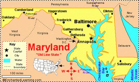 Map Of Maryland And Surrounding States - Printable Map