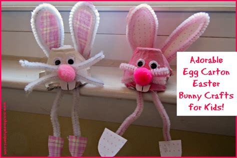 Egg Carton Easter Bunny Crafts for Kids- Sunshine Whispers