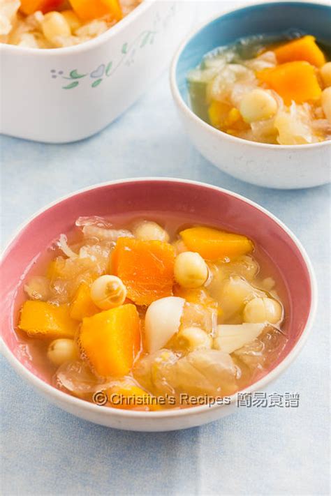 Snow Fungus, Papaya and Lotus Seeds Dessert Soup | Recipe Cart