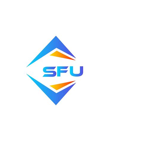 SFU abstract technology logo design on white background. SFU creative ...