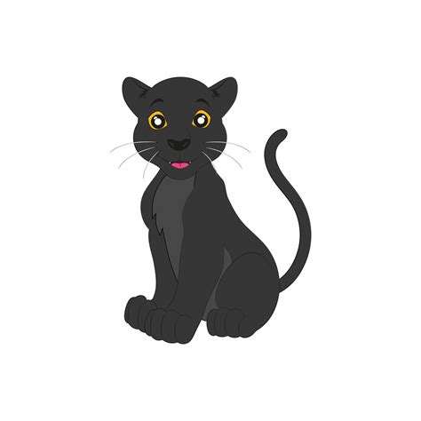 Vector Illustration of Black Panther. Cartoon Panther 13266215 Vector ...