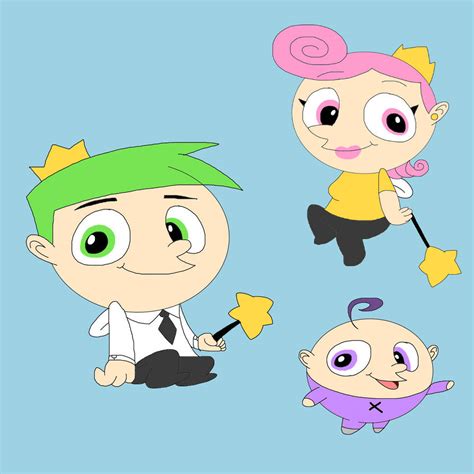 Cosmo, Wanda, and Poof in My Style by rocketspruggs on DeviantArt