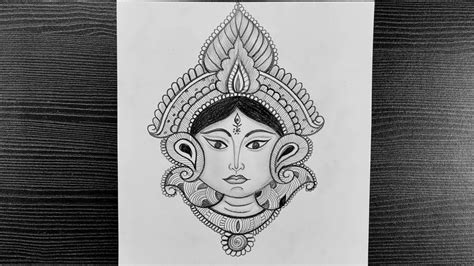 How To Draw Maa Durga Face // Maa Durga // Navratri Special Drawing ...