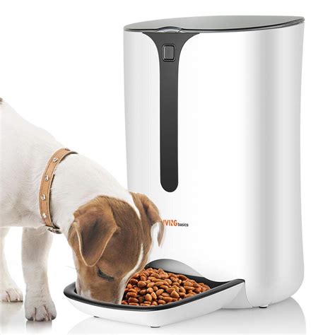 LIVINGbasics Automatic Pet Feeder, Food Dispenser For Dogs And Cats ...