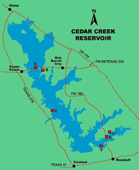 Clickable map of lake