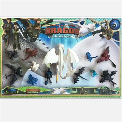 9"23cm How to Train Your Dragon Toothless Action figure Light Fury ...