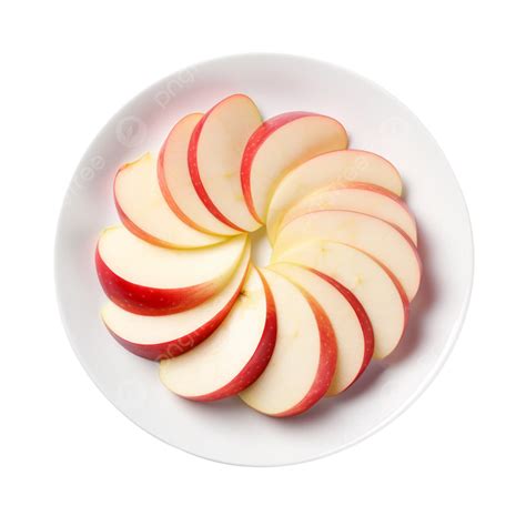 Apple Slices Art In A Plate On Transparent Background, Apple, Fruit ...