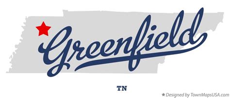 Map of Greenfield, TN, Tennessee